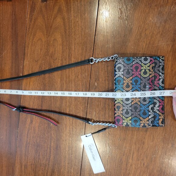 CALVIN KLEIN Multicolored Logo Crossbody Chain Wallet MSRP $138 - Picture 16 of 16